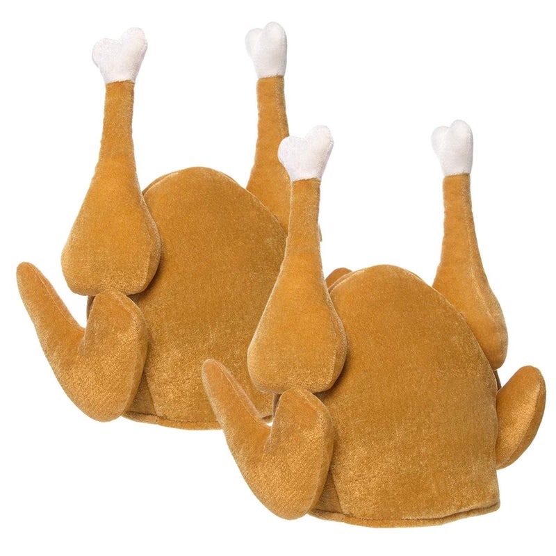traderplus 2 Pack Thanksgiving Turkey Hats Costumes Adult - Image 1